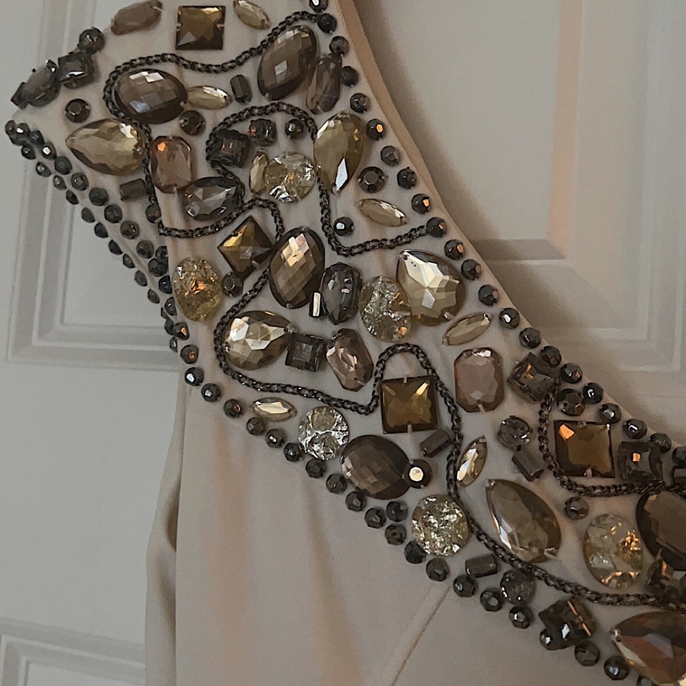 Bebe Dress with Stones. All original tags attached. MINT condition. Extra Pics!